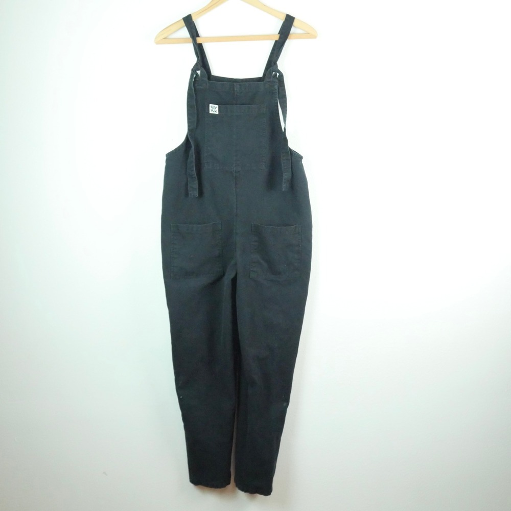 Lucy & Yak Original Dungarees Black Organic Cotton Canvas Overalls US 4R UK 8R